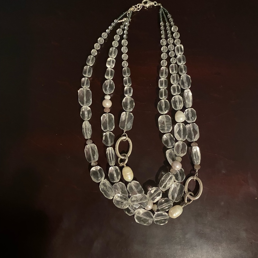 Silpada N1789 White Heat Glass Necklace